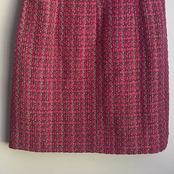 J. Crew Tweed Dress Sleeveless Pink Brown Career Party Cocktail Barbie Colorful - Picture 16 of 16